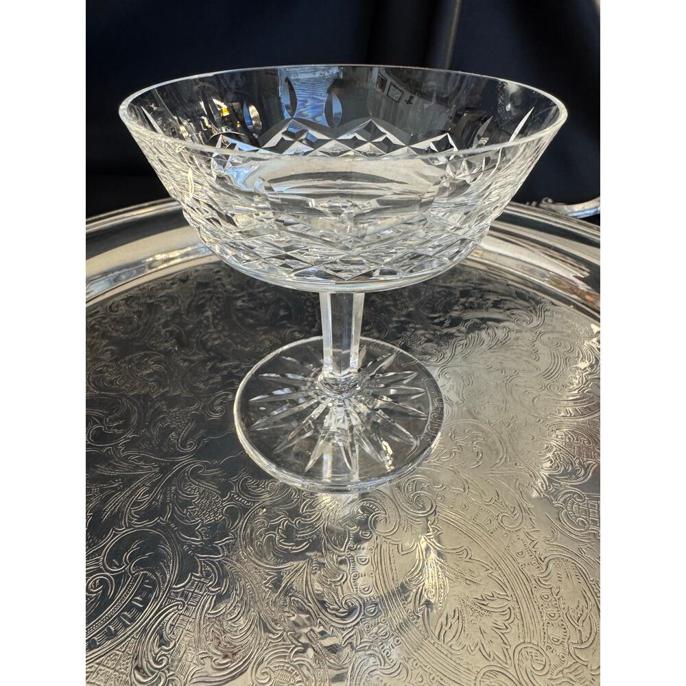 Waterford Irish Cut Crystal Lismore Champagne Coupe Dessert Glass - Picture 10 of 10